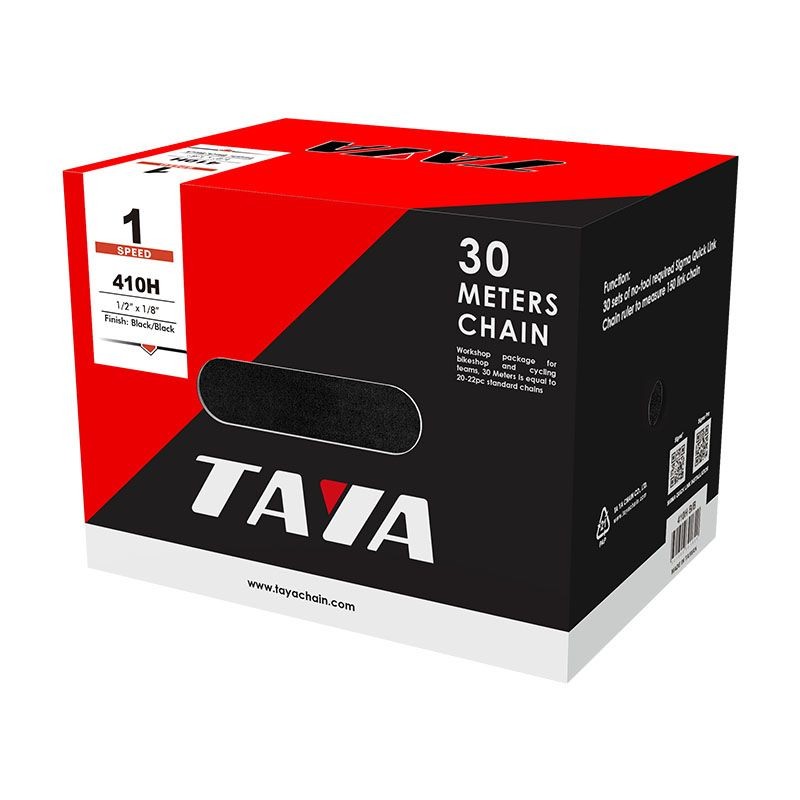 Catena 1V 1/2x1/8 Nero Rotolo 30mt (30 Set Falsemaglie incluse) - TAYA