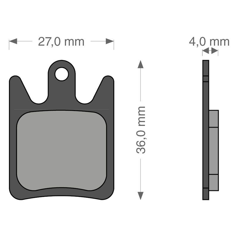 Brake Pads Organic HOPE BRENTA