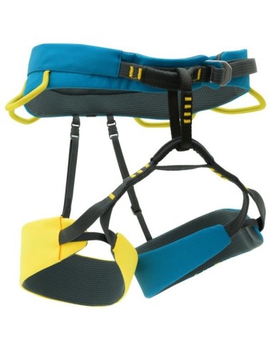 Climbing harness fixed leg loops LARIO 1 Petrol-Saffron