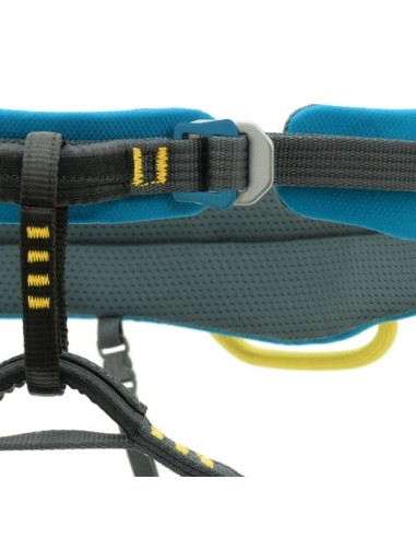 Climbing harness fixed leg loops LARIO 1 Petrol-Saffron